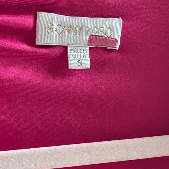 Ronny Kobo Pink Velvet Ryan Mini Party Dress Barbiecore - Picture 5 of 12